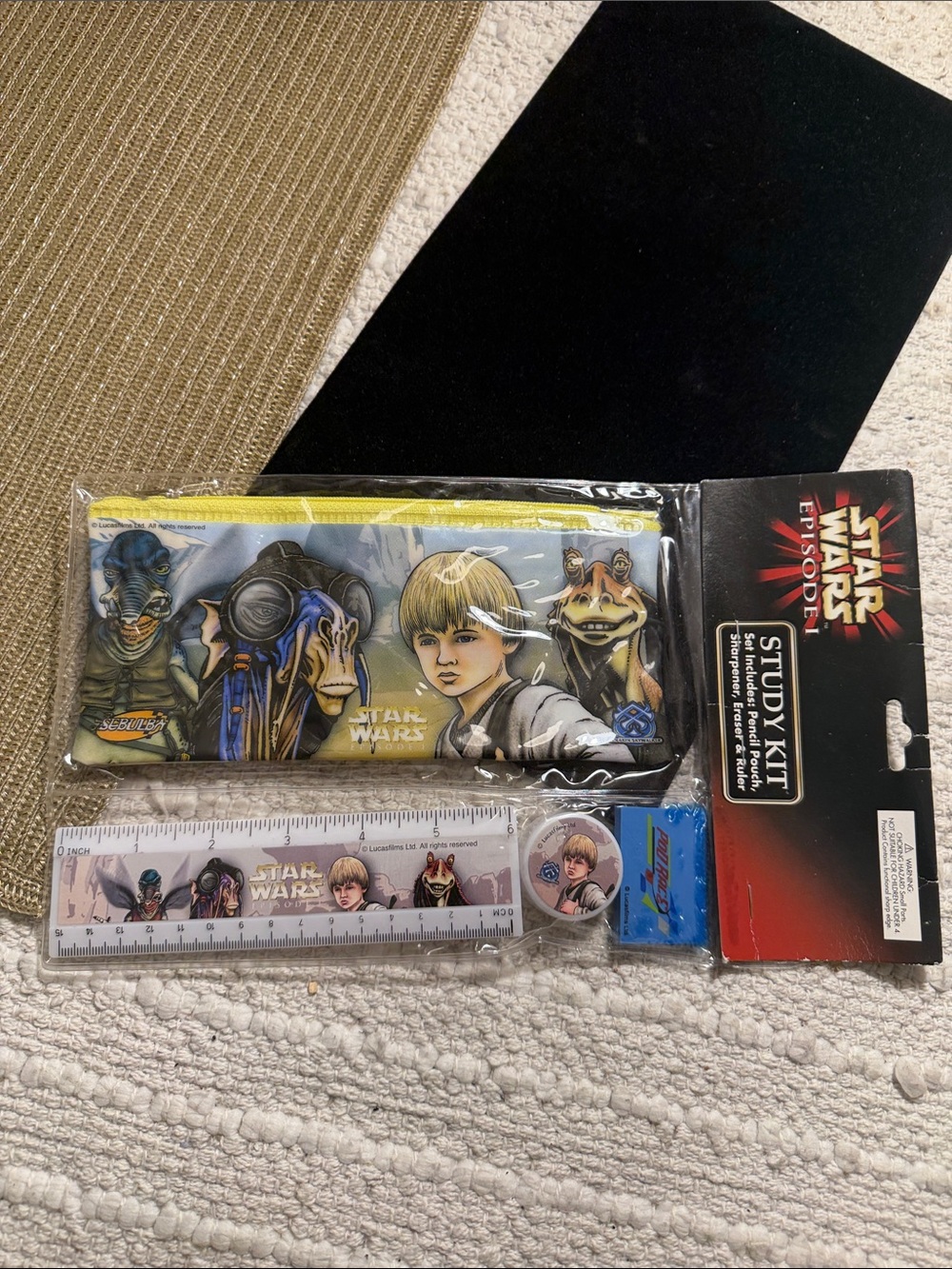 Vintage Star Wars Episode I Phantom Menace Study Kit Anakin Jar Jar Sealed